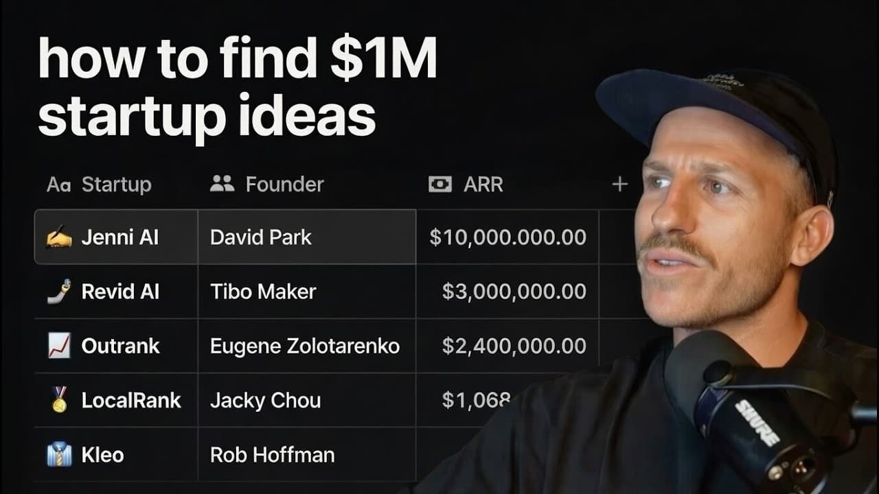 I asked 20 founders: how to find a $1M startup idea
