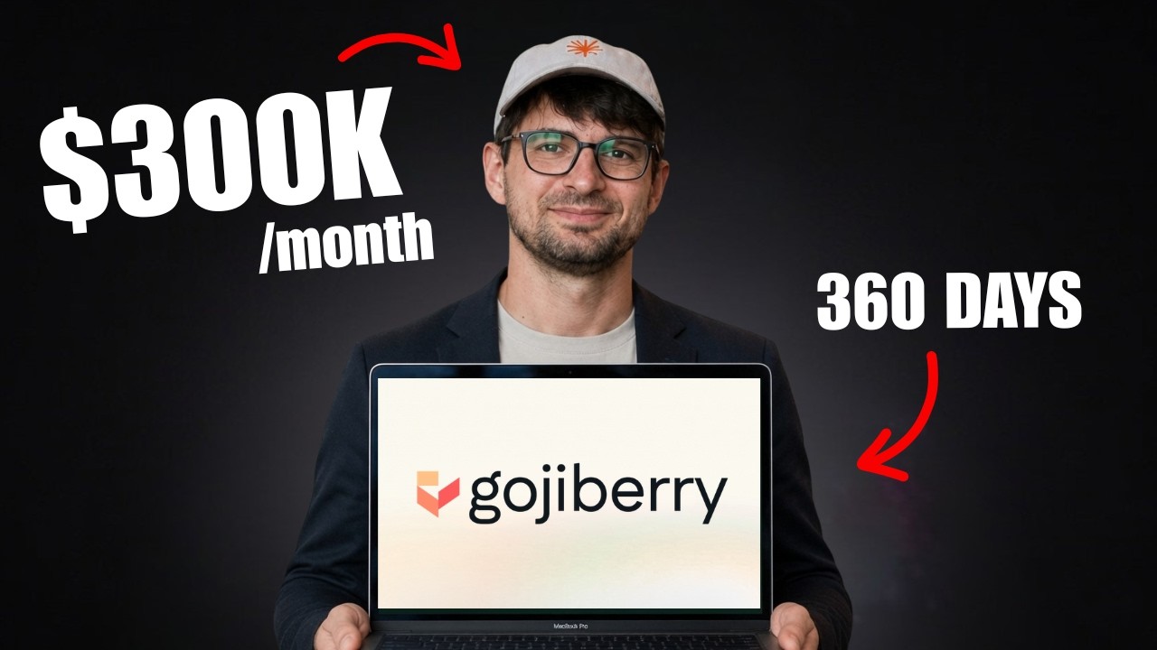Romàn Czerny speaking with Florian Darroman in the original Profitable Founder episode thumbnail about growing Gojiberry to $300K MRR.